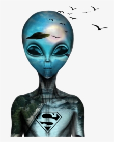 #alien #extraterrestre #birds #ufo #superalien #superman - Illustration, HD Png Download, Free Download