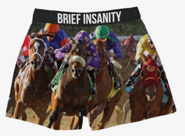 Horse Racing Boxer Shorts - Boxer Shorts, HD Png Download, Free Download