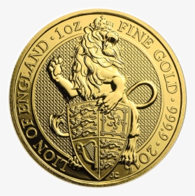 Lion Of England - Queen's Beast Gold Coin, HD Png Download, Free Download