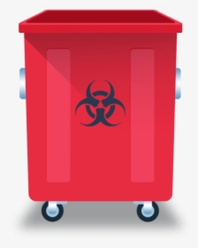 Empty Red Biohazard Bin - Biohazard Symbol, HD Png Download, Free Download