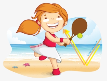 7 Dicas De Segurança Para Curtir A Praia Com As Crianças - Dibujos De Niña Jugando Tenis, HD Png Download, Free Download