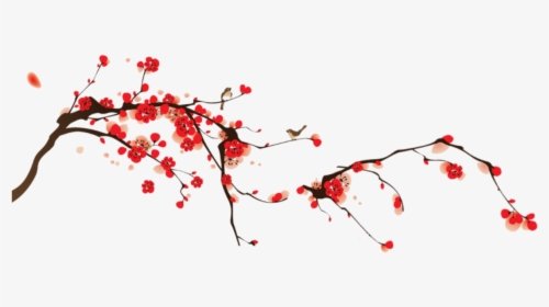 Flor De Cerezo Dibujo , Png Download - Red Cherry Blossom Png, Transparent Png, Free Download