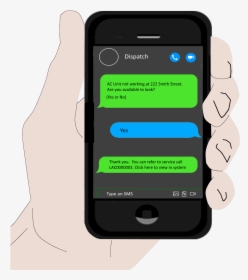 Hand Holding Cell Phone - Iphone Png Cartoon, Transparent Png, Free Download