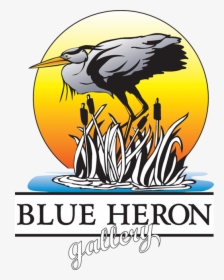 Blue Heron Gallery - Illustration, HD Png Download, Free Download