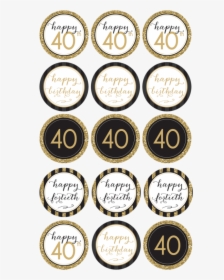 40th Birthday Edible Cupcake Toppers - 30th Birthday Cupcake Toppers, HD Png Download, Free Download