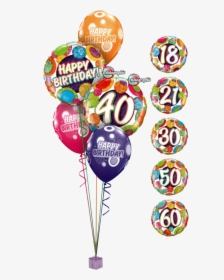 40th Birthday Balloons Classic - Balloon, HD Png Download, Free Download