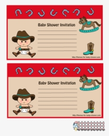 Cow Boy Baby Shower Invitations - Baby Shower, HD Png Download, Free Download