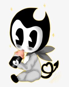 I Just Wanted To Draw Bendy As A Baby ^^ drinking Some - Drawing Bendy Baby, HD Png Download, Free Download