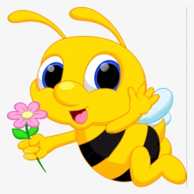 Transparent Bumble Bee Clip Art - Clip Art Cute Bee, HD Png Download, Free Download