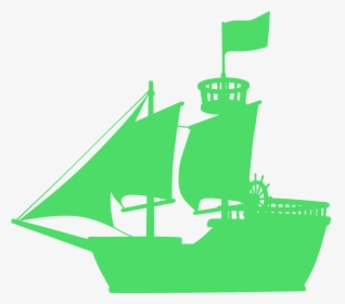 Pirate Ship Silhouette Png, Transparent Png, Free Download