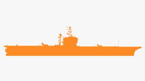 Aircraft Carrier Silhouette Clipart Clipart Royalty - Us Carrier Silhouette, HD Png Download, Free Download