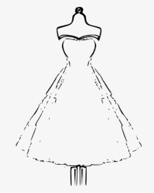 Dress Black And White Clipart, HD Png Download, Free Download
