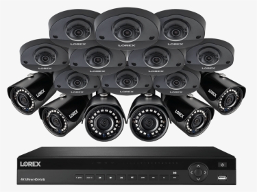 16-channel Ip Camera System Featuring Six 2k Bullets - Ip Camera, HD Png Download, Free Download
