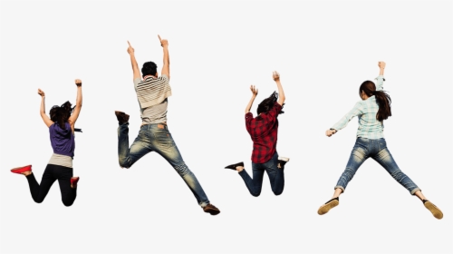 Students Leaping - Group Jumping, HD Png Download, Free Download