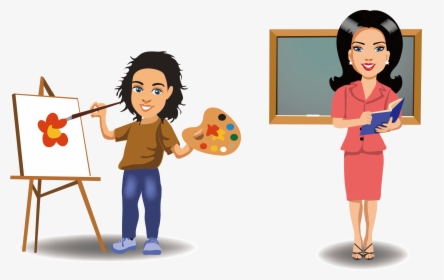Cartoon Excellent Staff Transprent Png Free Download - Lady Teacher Vector Png, Transparent Png, Free Download