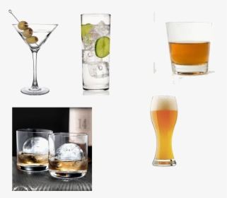 Some Images Of Various Types Of Glasses Containing - Lager, HD Png Download, Free Download