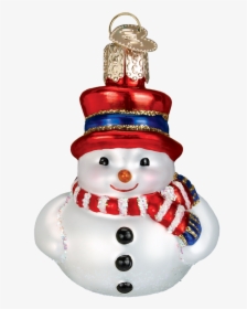 Old World Christmas Mini Snowman Glass Ornament - Old World Ornaments, HD Png Download, Free Download