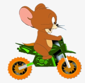 Jerry Cartoon On Bike, HD Png Download, Free Download