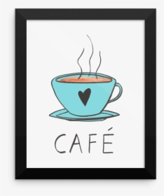 Cafe Blue Wall Art - Cup, HD Png Download, Free Download