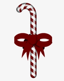 Red, Stick, Ribbon, Candy, Christmas, Bow - Candy Cane Clip Art, HD Png Download, Free Download