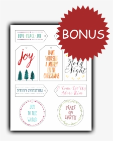 Transparent Christmas Gift Tag Clipart Free - Christian Christmas Gift Tag, HD Png Download, Free Download