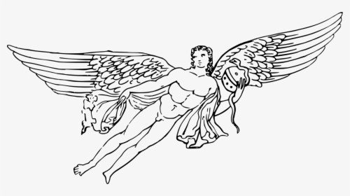Line Art,head,symmetry - Drawing Of Eros And Psyche, HD Png Download, Free Download