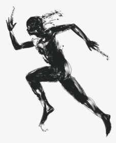 Ink Running Man Png Download - Silhouette Running Man Png, Transparent Png, Free Download