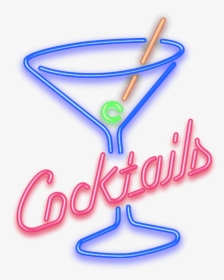 Transparent Neon Letters Png - Cocktail Clipart Neon, Png Download, Free Download