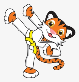 Tiger Health Clip Art - Taekwondo Animals Png Cartoon, Transparent Png, Free Download