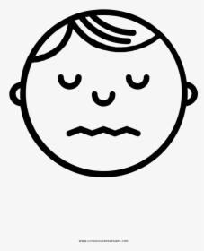 Sick Face Coloring Page - Happiness Drawing, HD Png Download, Free Download