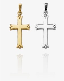 14kt Gold Solid Cross No Chain - Cross, HD Png Download, Free Download