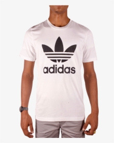 Adidas White Trefoil Crew Neck Sweatshirt, HD Png Download, Free Download