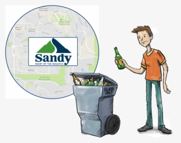 Sandy Glass Recycling Program - Sandy City, HD Png Download, Free Download