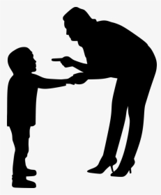 Parents Should Not Respond Angrily - Angry Mother Silhouette, HD Png Download, Free Download
