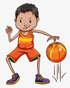 Playing Basket Ball Png - Bounce A Ball Clipart, Transparent Png, Free Download