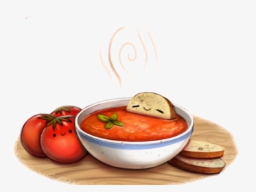 Soup Clipart Gazpacho - Tomato Soup Drawing, HD Png Download, Free Download