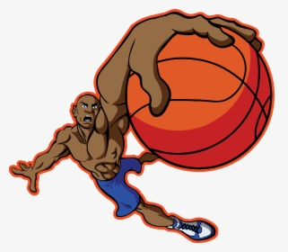Playing Basketball Cartoon Transparent - Cartoon Drawings Of Basketball, HD Png Download, Free Download