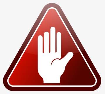 Caution Hand Icon, HD Png Download, Free Download