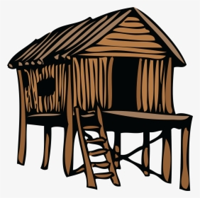 Shack Vector Wood House - Hut Cartoon Png, Transparent Png, Free Download