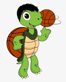 Cartoon Turtle Playing Basketball, HD Png Download, Free Download