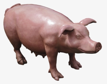 Pig, Sow, Sculpture, Plastic, Artificial, Garden - Domestic Pig, HD Png Download, Free Download