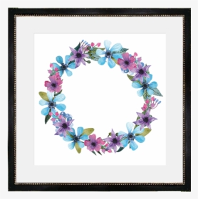 Floral Wreath Blue Free, HD Png Download, Free Download
