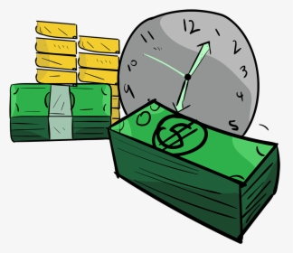 Money And Time Drawing, HD Png Download, Free Download