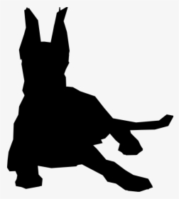 Dog Silhouette Laying Down Png, Transparent Png, Free Download
