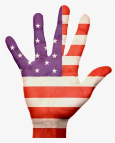 Usa Flag On Hand, HD Png Download, Free Download
