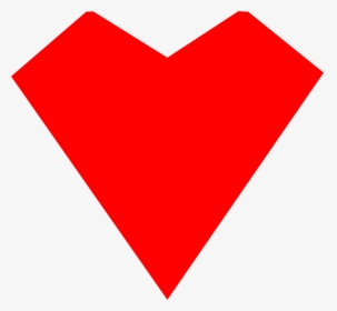 Red Heart Lines Big - Heart With Straight Lines, HD Png Download, Free Download