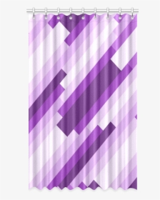 Shades Of Purple Diagonal Stripes Window Curtain - Window Blind, HD Png Download, Free Download