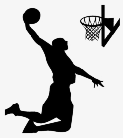 Basketball Player Silhouette Png Download - Basketball Slam Dunk Silhouette, Transparent Png, Free Download