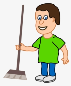 Standing,human Behavior,toddler - Boy Cleaning The House, HD Png Download, Free Download