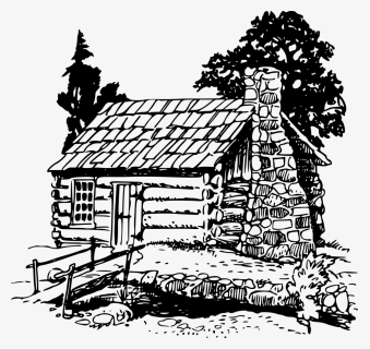 Hut Clipart Wood House - Log Cabin Clip Art, HD Png Download, Free Download